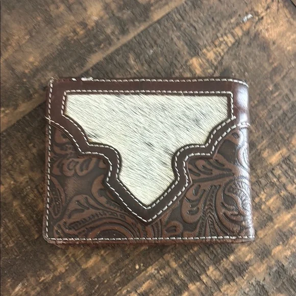 Brown and Black Myra Western cowhide &leather Wallet - Picture 2 of 5